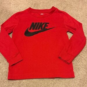 Nike Kids Bright Red Long Sleeve Tee